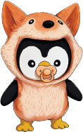Gu Gu in fox costume